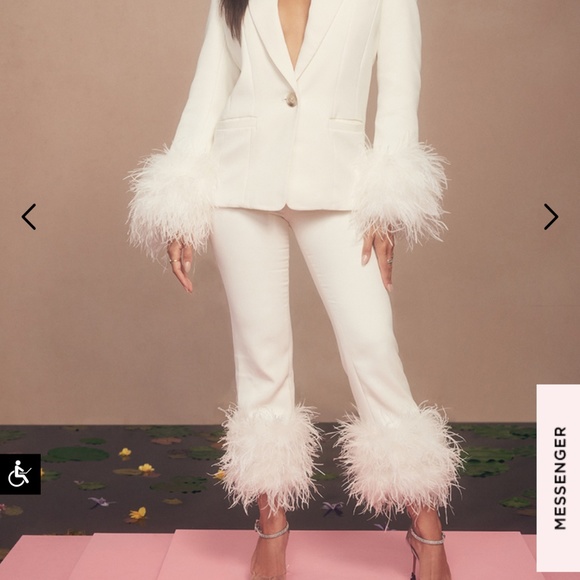House of CB IMAN Ivory Blazer and FAE Pants (Suit) - Picture 5 of 6